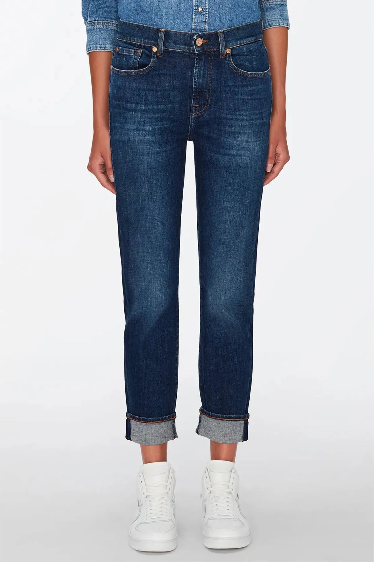 7 For All Mankind Relaxed Skinny Boyfriend Fit Jeans