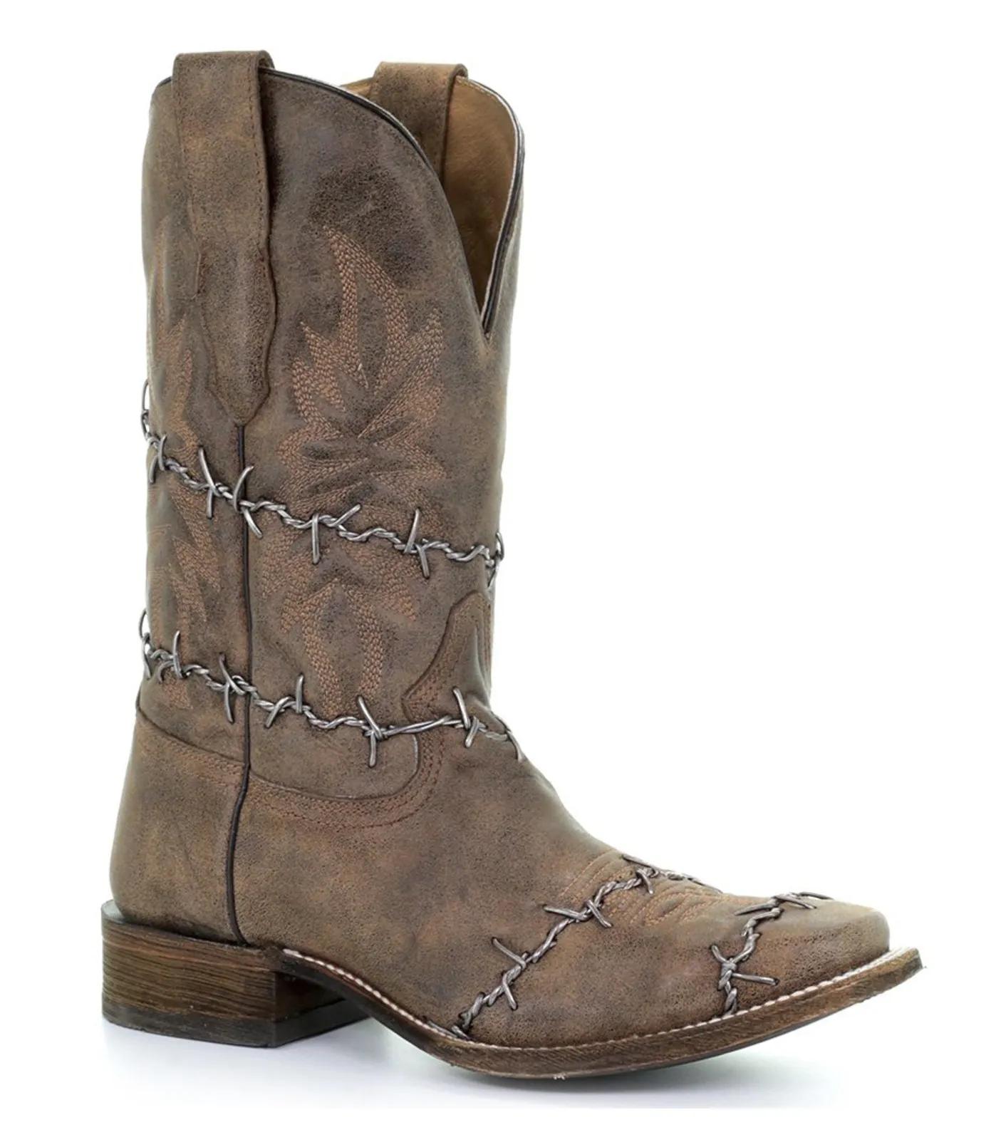 A3532 - Corral Men's Boot - Rustic Brown Barbed Wire