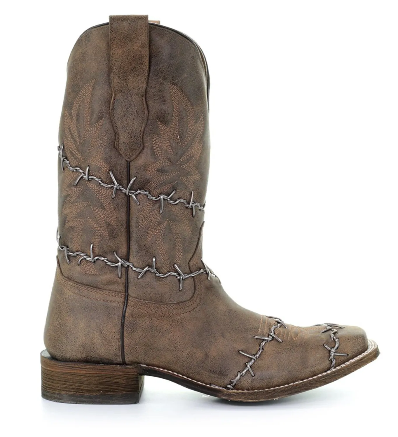 A3532 - Corral Men's Boot - Rustic Brown Barbed Wire