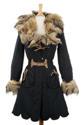 Acap Coat With Fur Trim