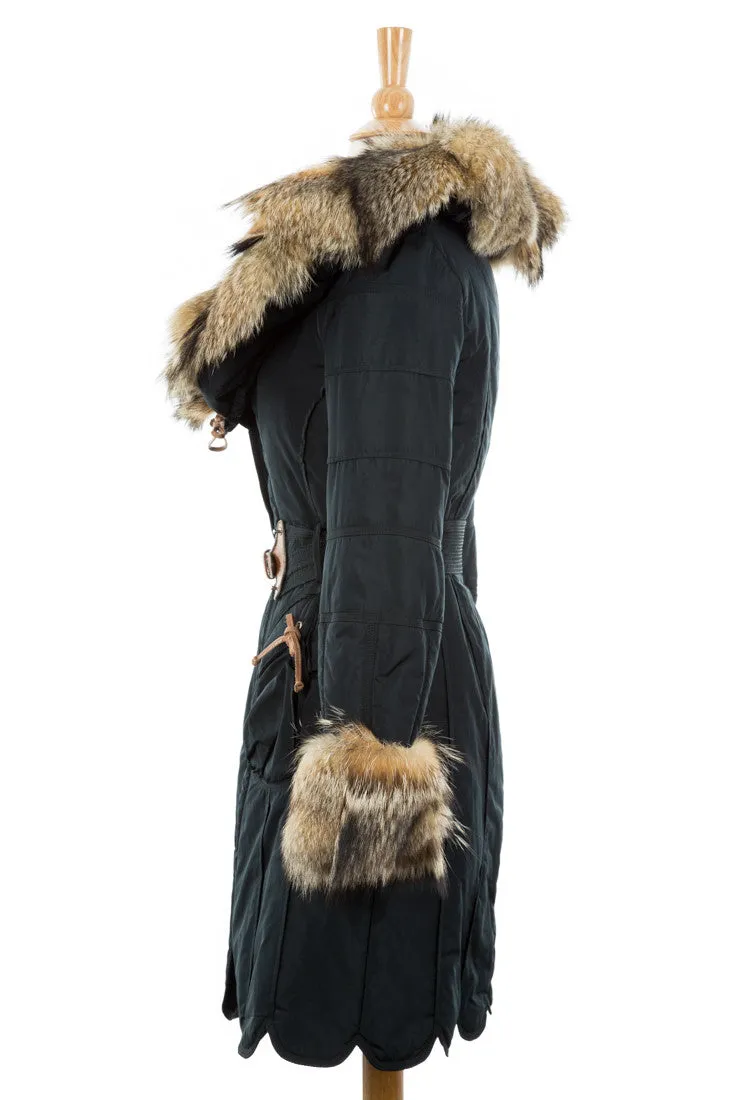 Acap Coat With Fur Trim