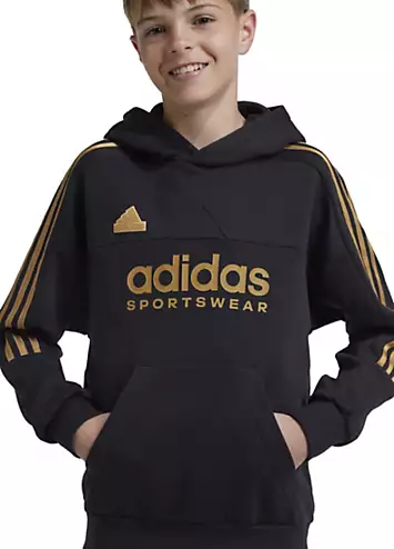 adidas Performance Kids Brand Print 3-Stripes Hoodie | Grattan