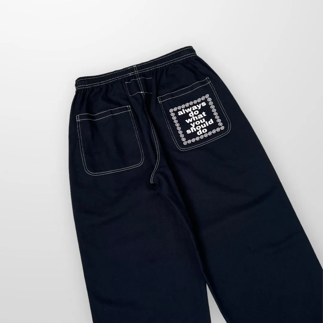 ADWYSD Relaxed Jeans In Indigo Denim W/ Contrast Stitching