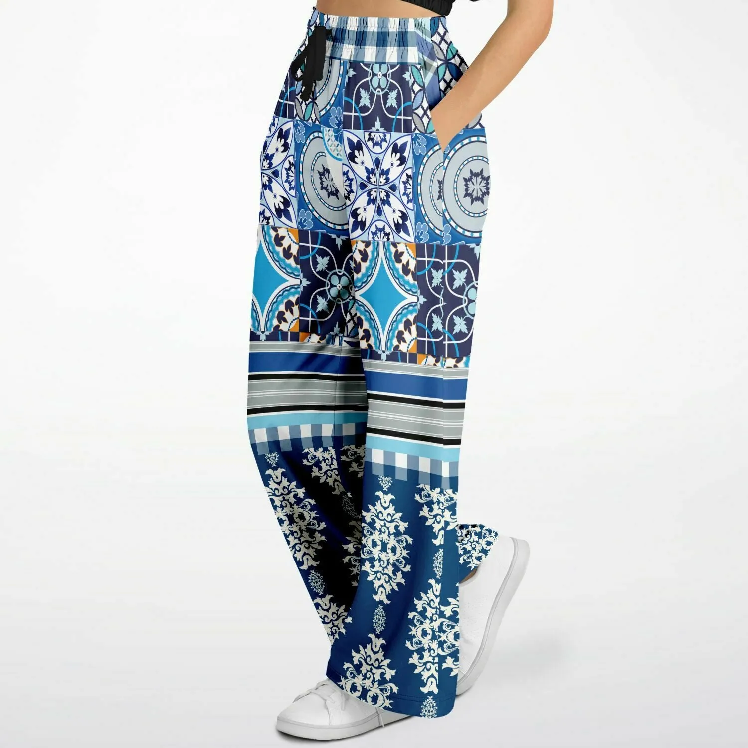 Agadir Moroccan Tile Eco-Poly Stretchy Phat Bellbottoms