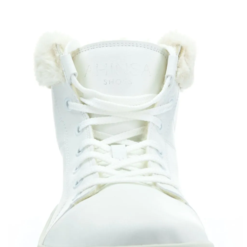 Ahinsa Tara Winter White ankle sneakers