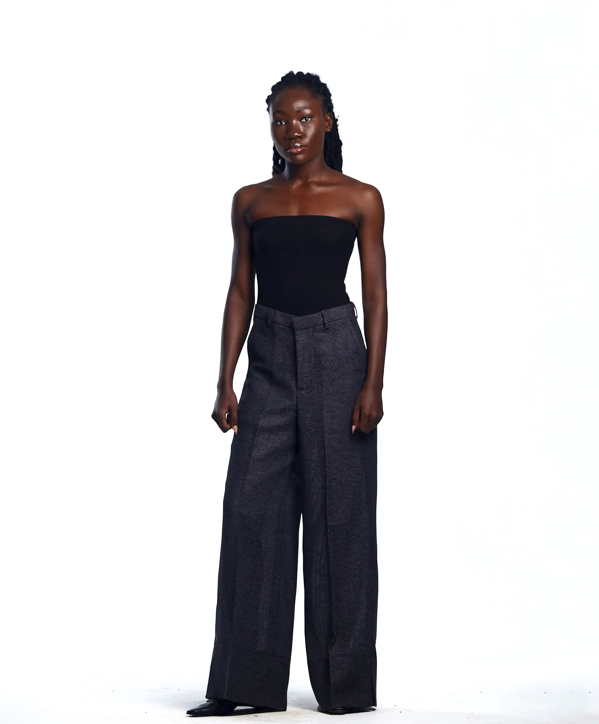 AJABENG Konadu Poly Linen Side Slits Pants