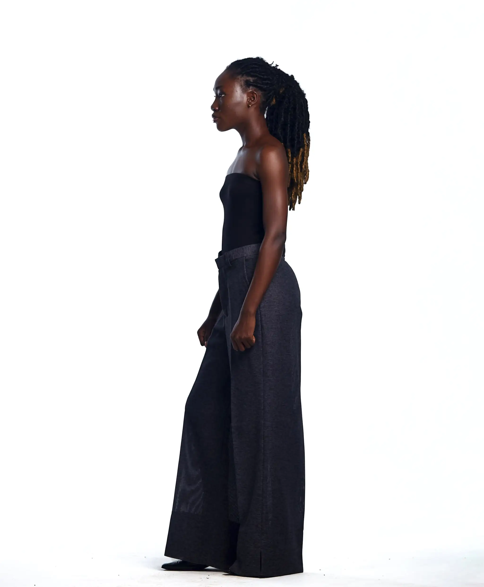 AJABENG Konadu Poly Linen Side Slits Pants