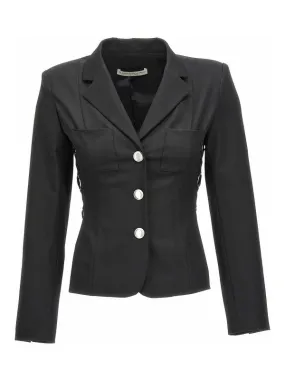 Alessandra Rich Single breast lace-up blazer jacket