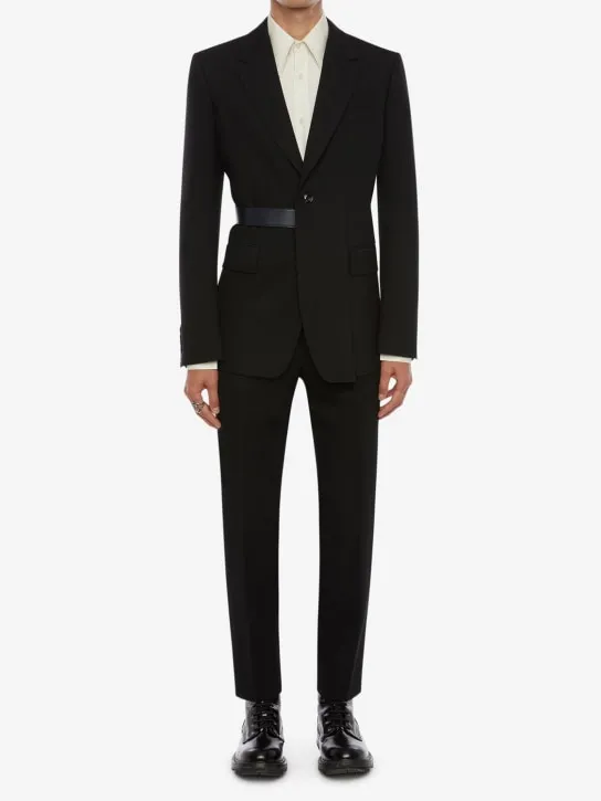 Alexander McQueen   Single breast wool gabardine blazer 