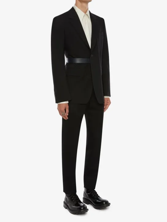 Alexander McQueen   Single breast wool gabardine blazer 