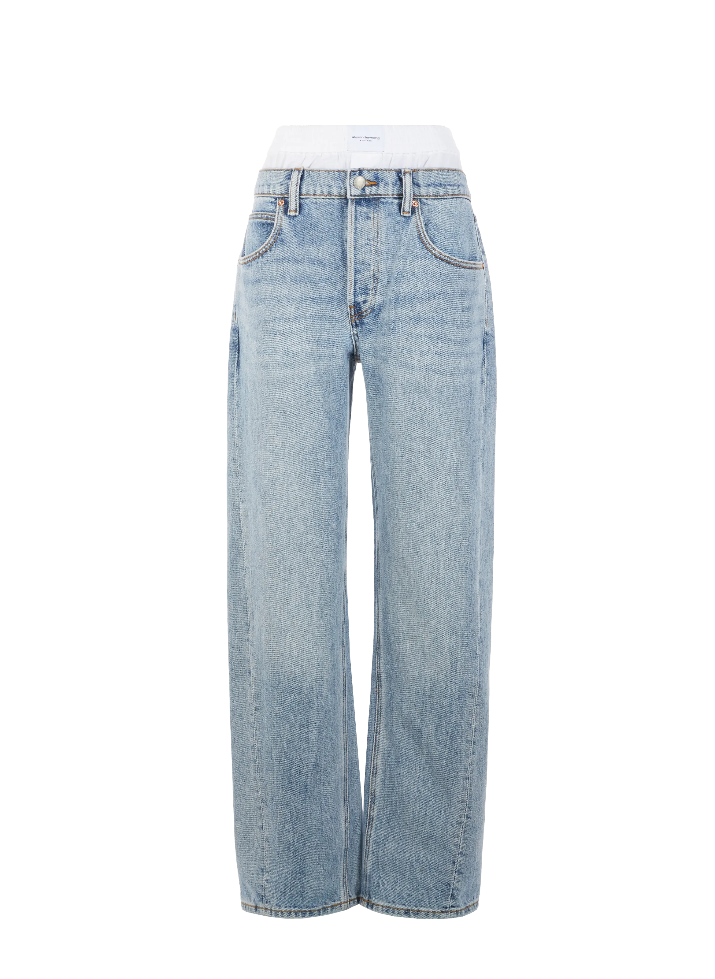 Alexander wang  Wide-leg jeans with boxer detail - Blue