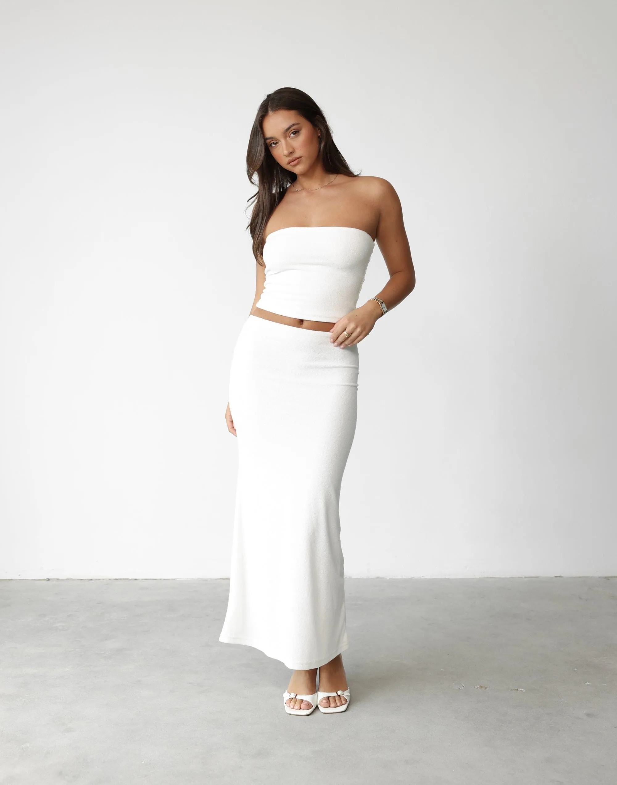 Aliyah Maxi Skirt (White)