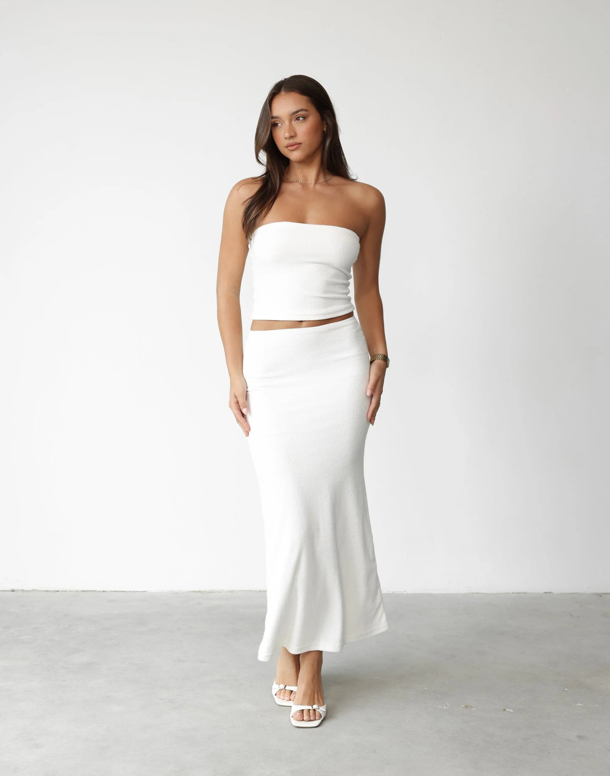 Aliyah Maxi Skirt (White)