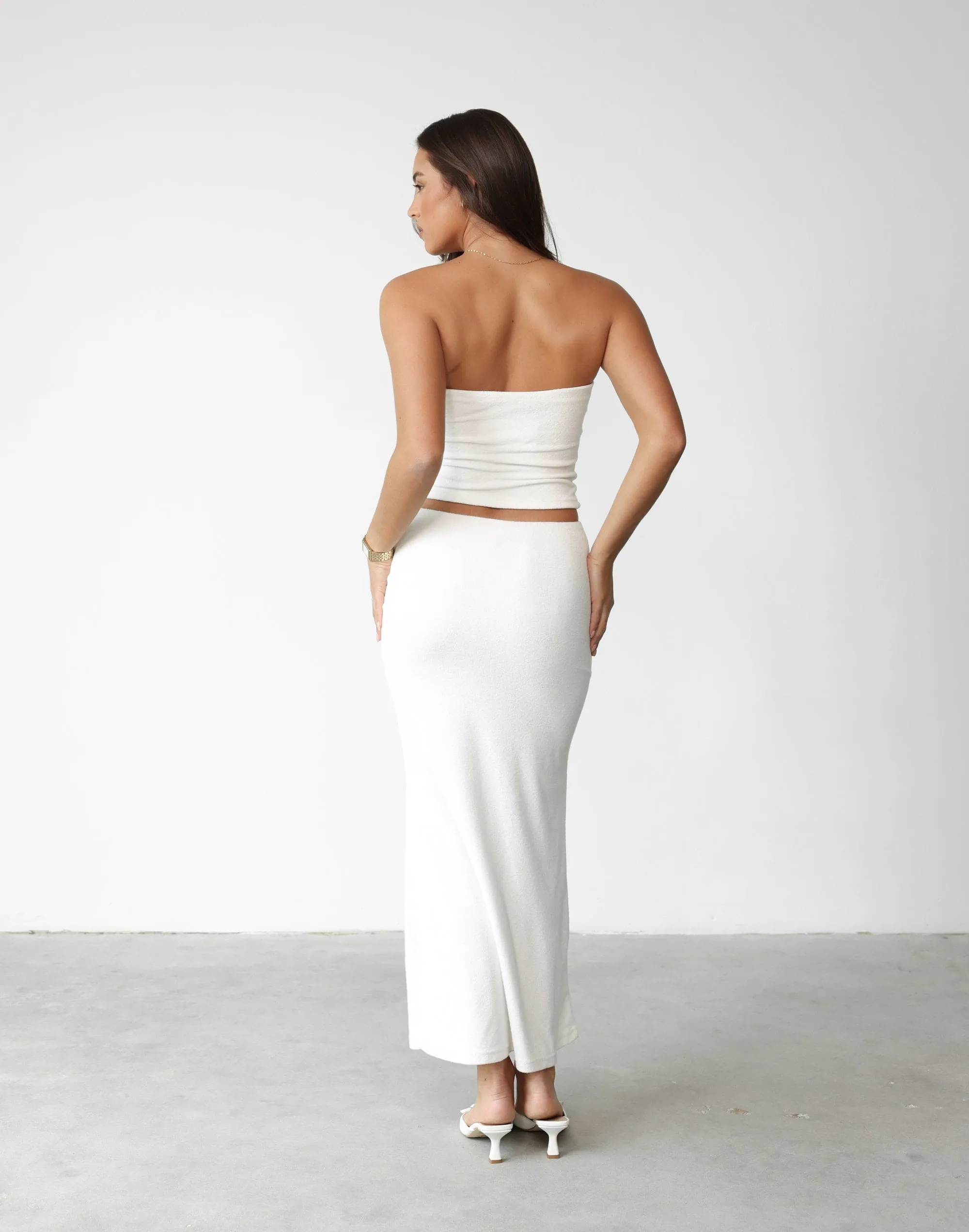 Aliyah Maxi Skirt (White)