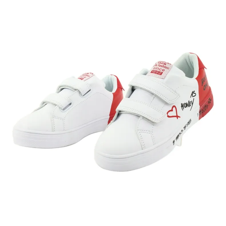 American Club ES05 white and red sports sneakers