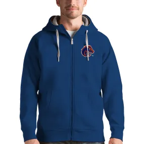 Antigua Boise State Broncos Royal Victory Full-Zip Hoodie