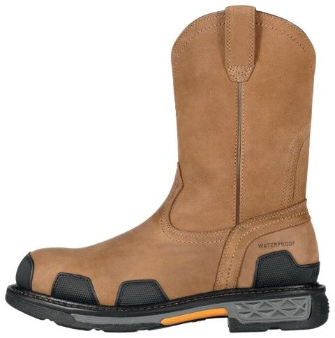 Ariat Men's OverDrive Pull On Waterproof Composite Toe Work Boot in Brown