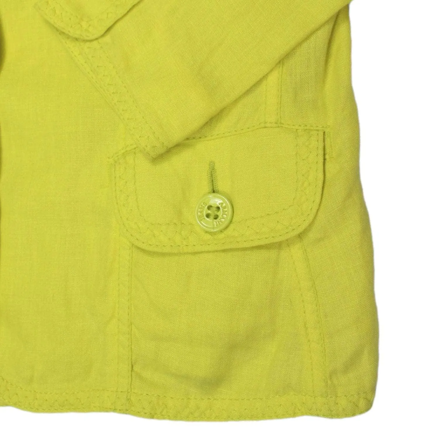 Armani Jeans Fluoro Yellow Linen Jacket