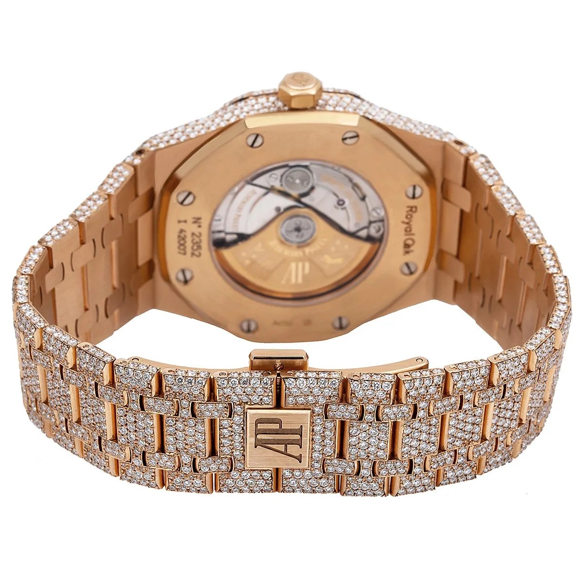 Audemars Piguet Royal Oak Self Winding 15400OR 41MM Champagne Diamond Dial With 27.95 CT Diamonds