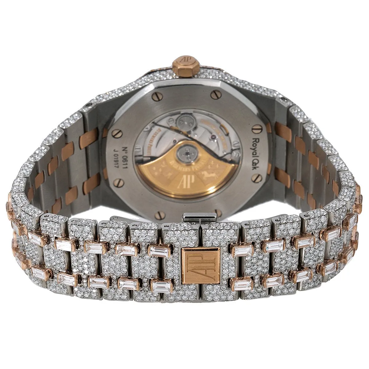 Audemars Piguet Royal Oak Self Winding 15400SR 44MM Rose Gold Diamond Dial With 32.75 CT Diamonds