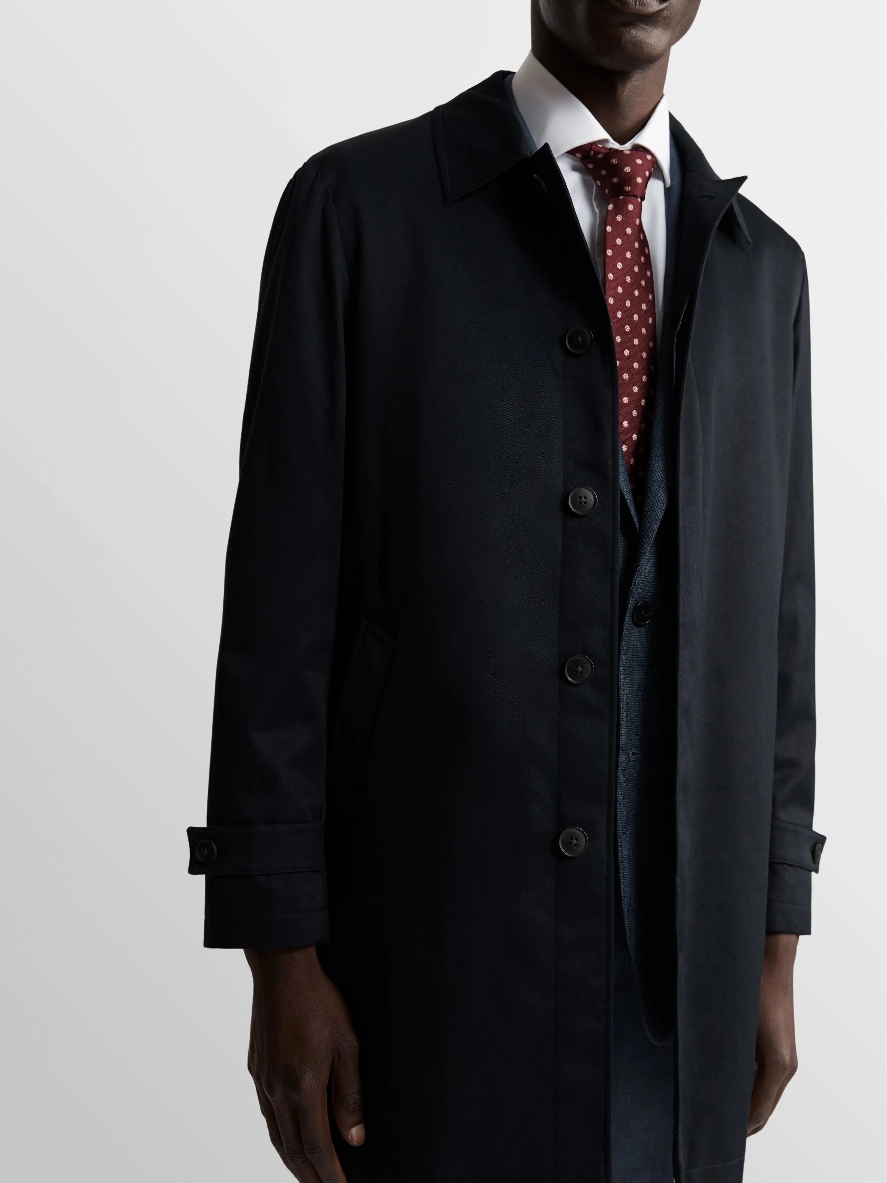 Baldwin Slim Fit Pointer Jacket in Navy Cotton