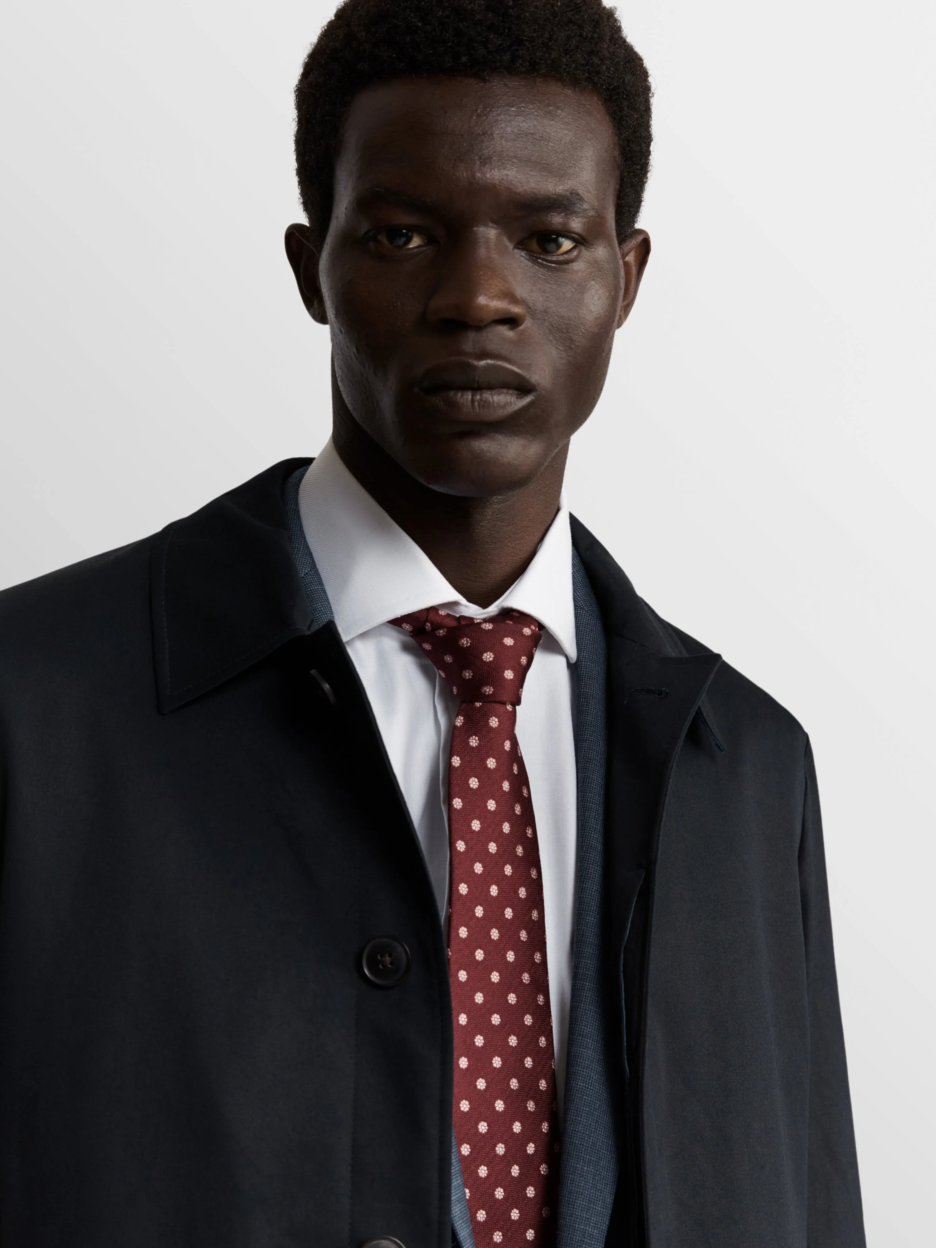 Baldwin Slim Fit Pointer Jacket in Navy Cotton