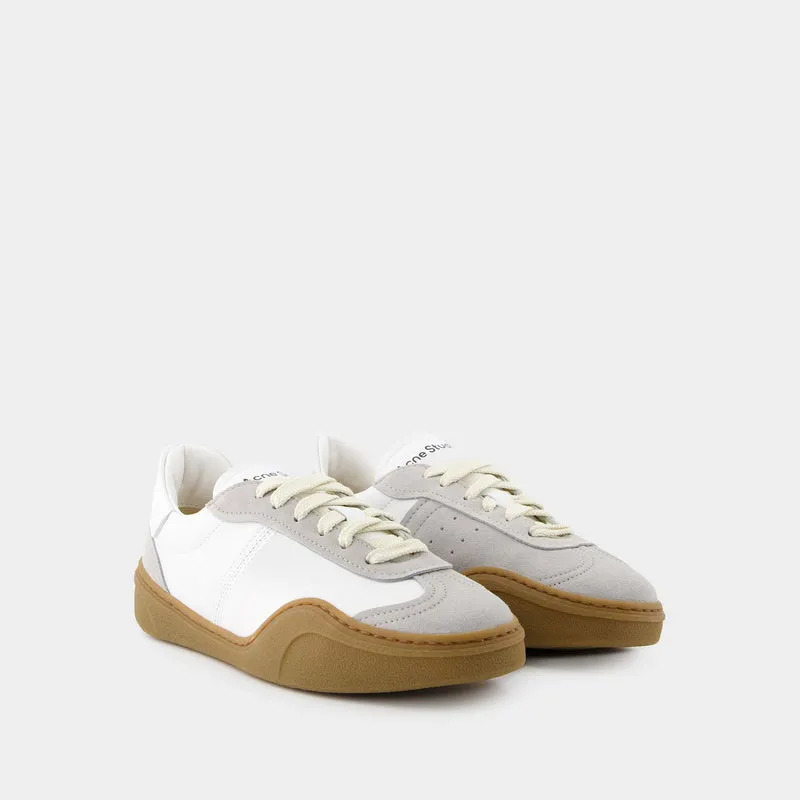 Bars Sneakers - Acne Studios - Leather - White/Brown