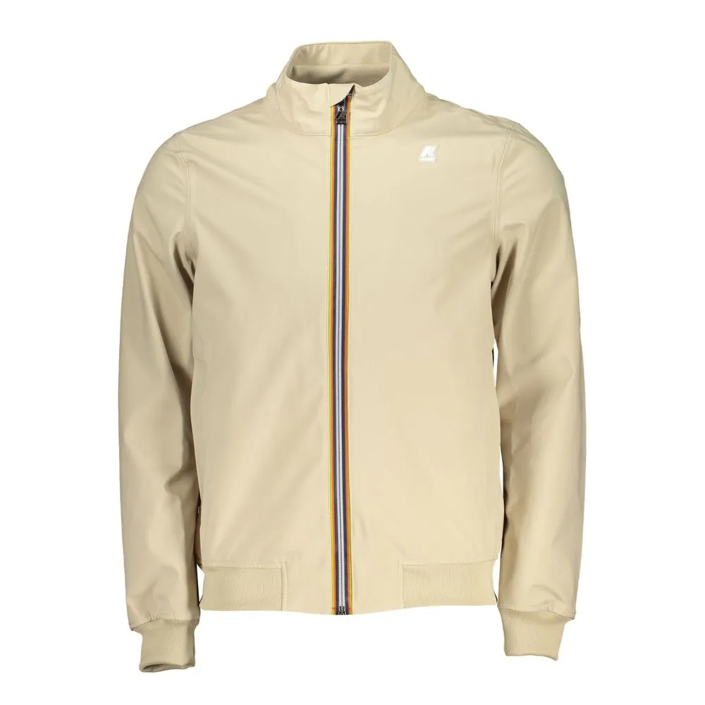 Beige Contrast Detail Sports Jacket