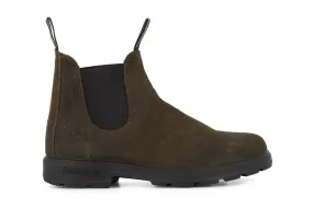 Blundstone #1615 Dark Olive Suede Chelsea Boot