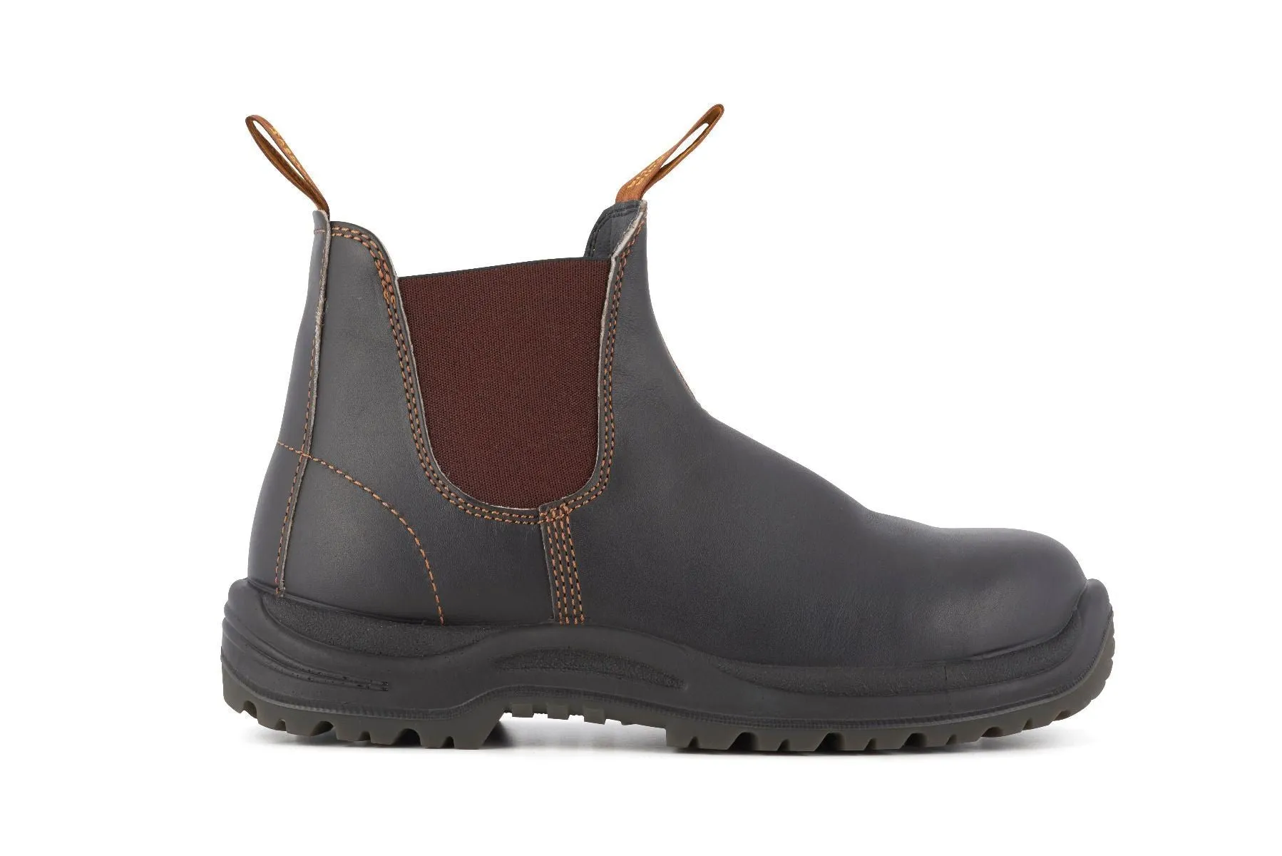 Blundstone #192 Brown Steel Toe Chelsea Boot