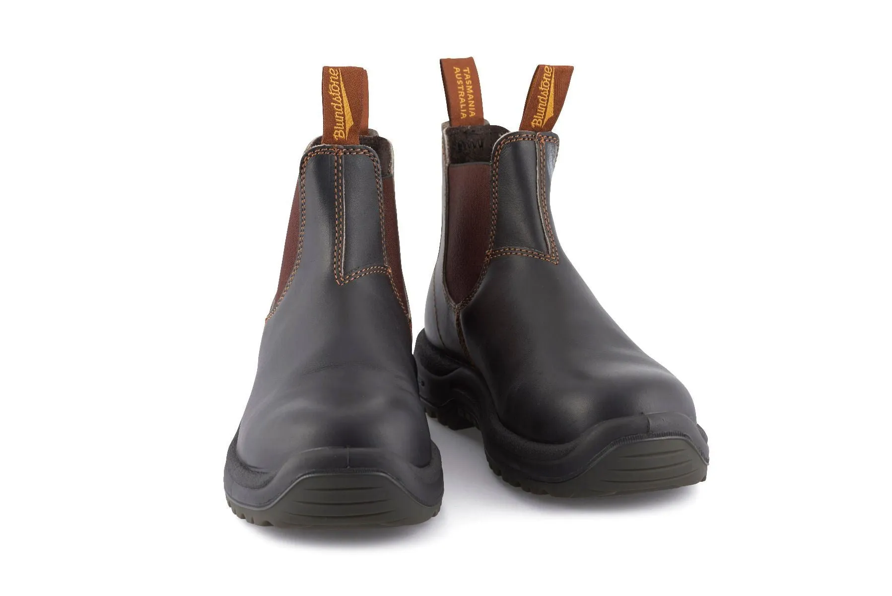 Blundstone #192 Brown Steel Toe Chelsea Boot