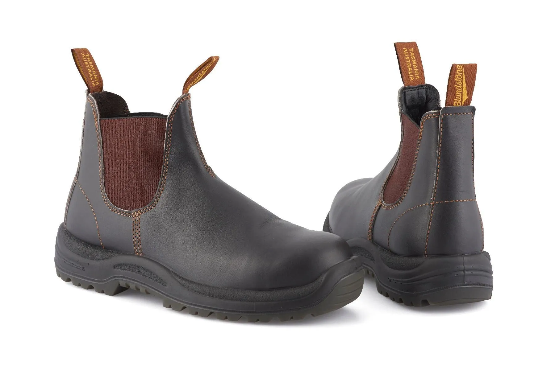 Blundstone #192 Brown Steel Toe Chelsea Boot