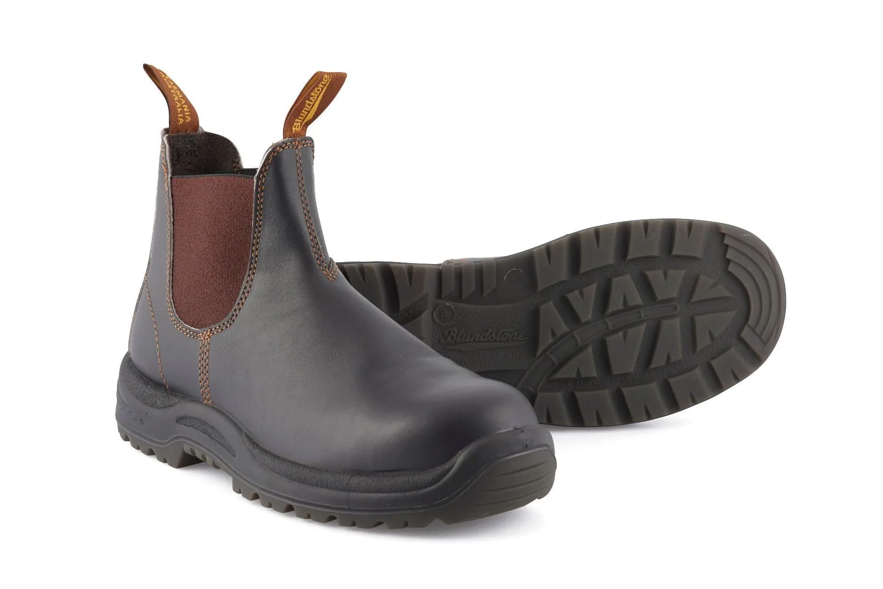 Blundstone #192 Brown Steel Toe Chelsea Boot