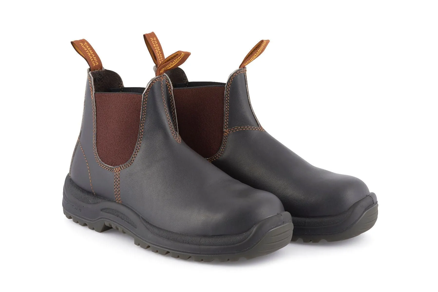 Blundstone #192 Brown Steel Toe Chelsea Boot