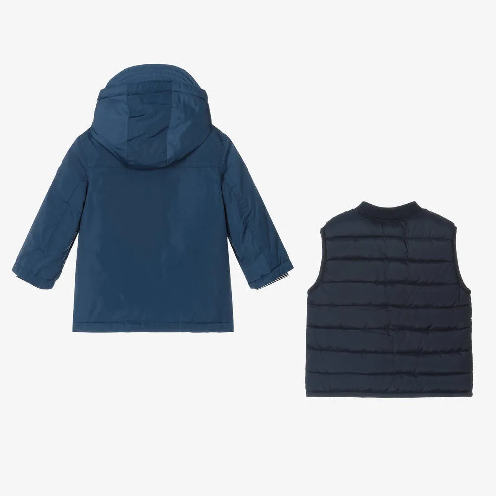 Boys Blue 2-in-1 Coat & Gilet