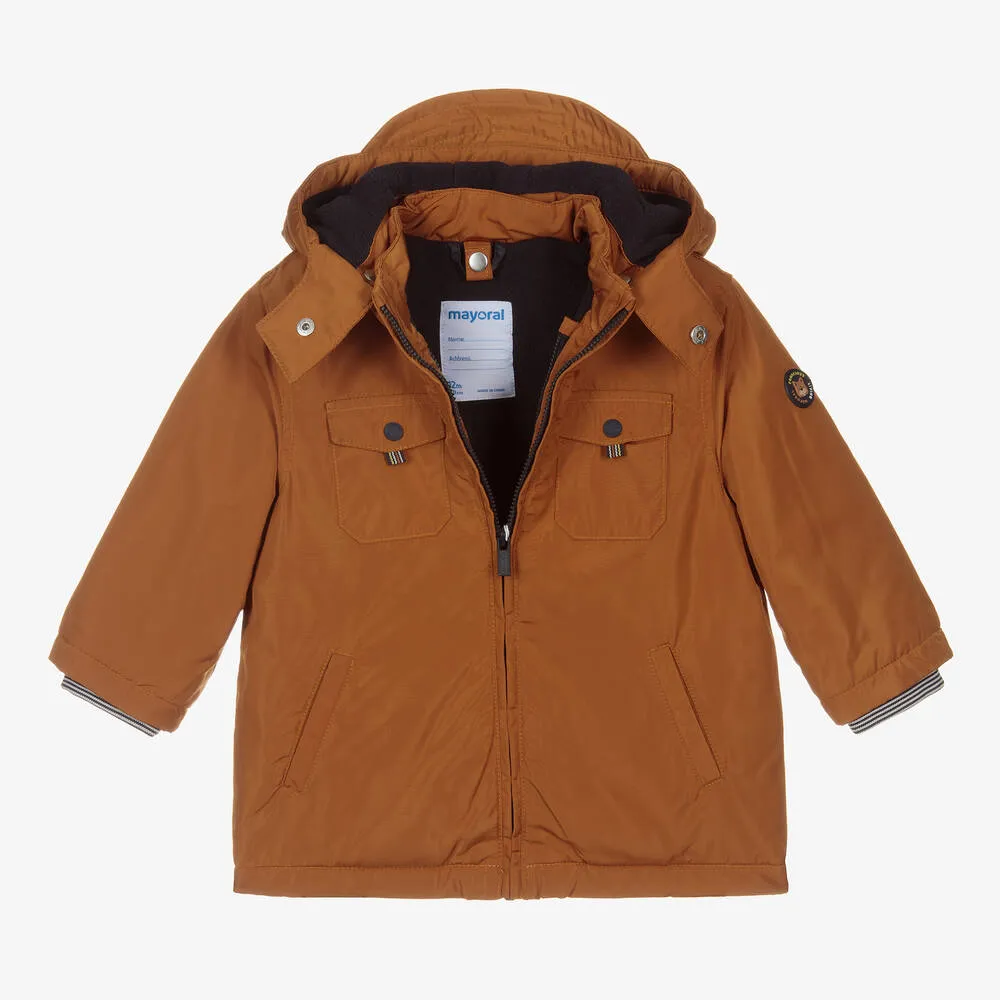 Boys Brown 2-in-1 Coat & Gilet