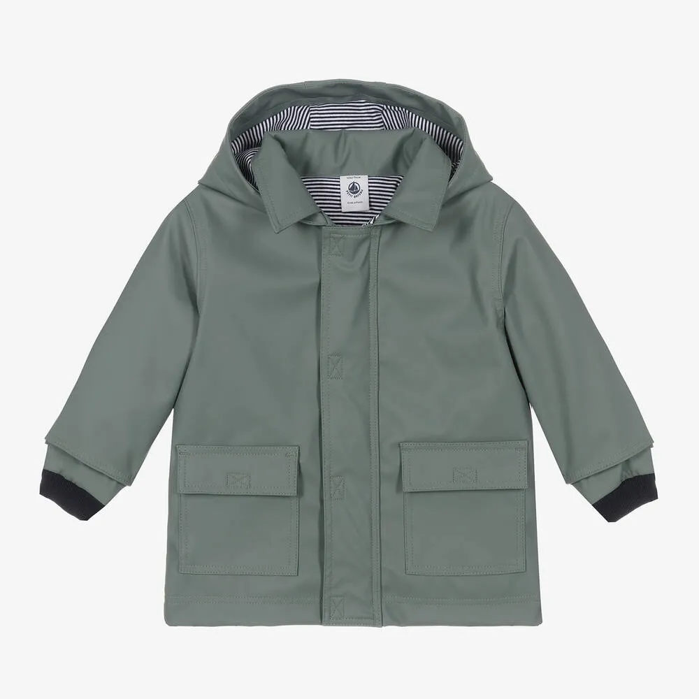 Boys Green Rain Coat