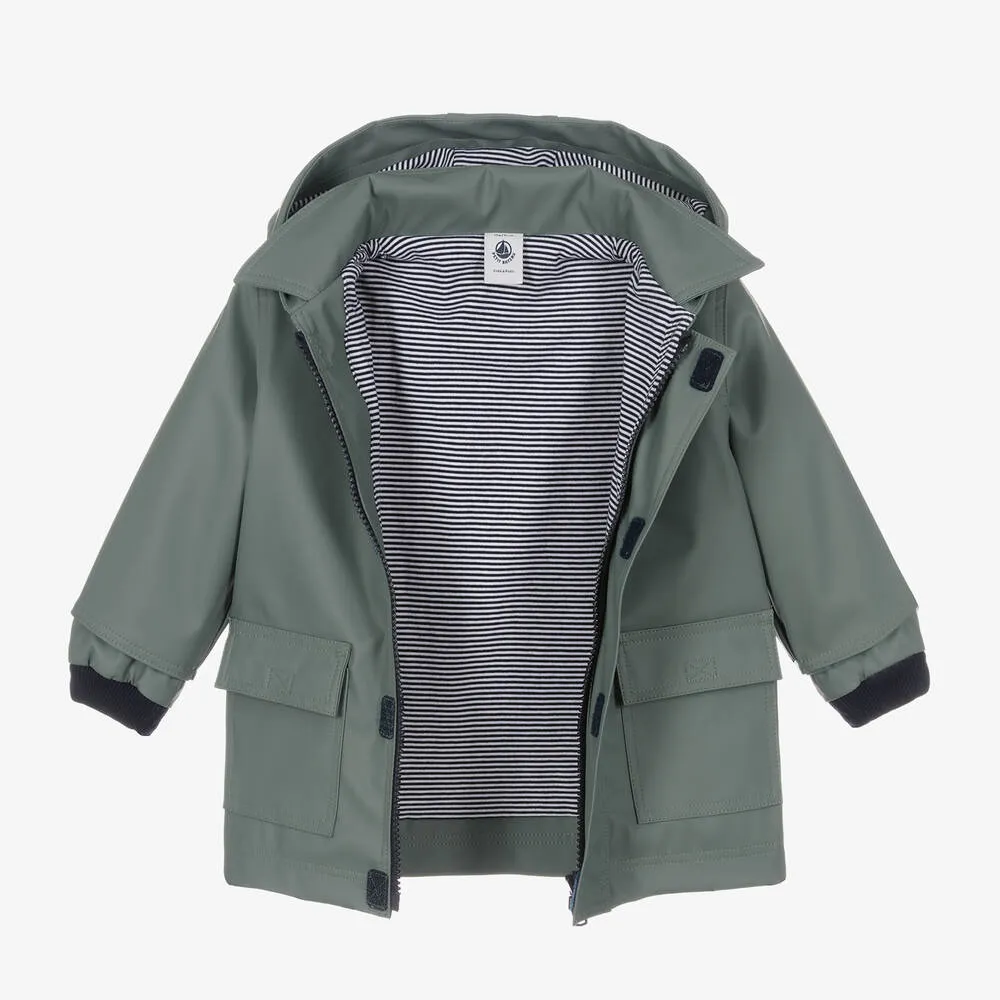 Boys Green Rain Coat