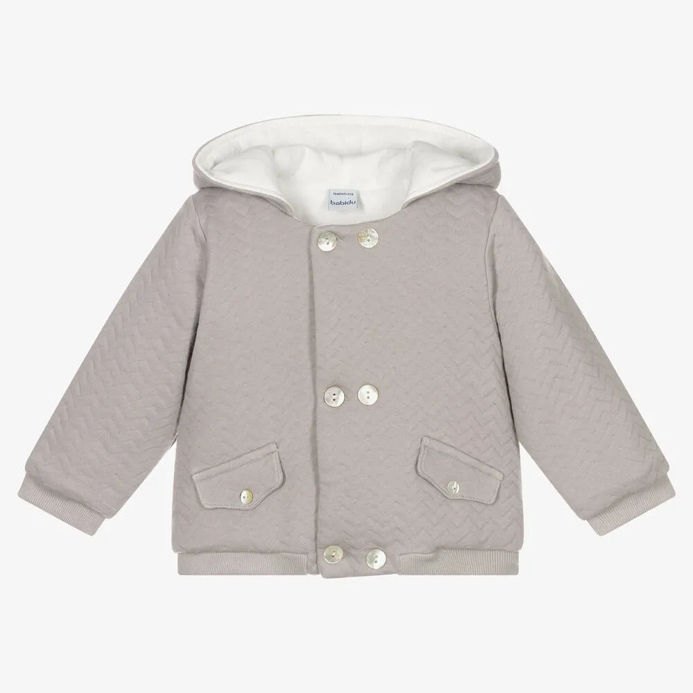 Boys Grey Padded Pram Coat