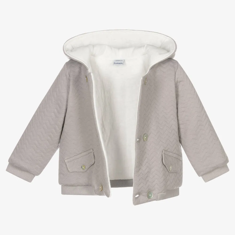 Boys Grey Padded Pram Coat