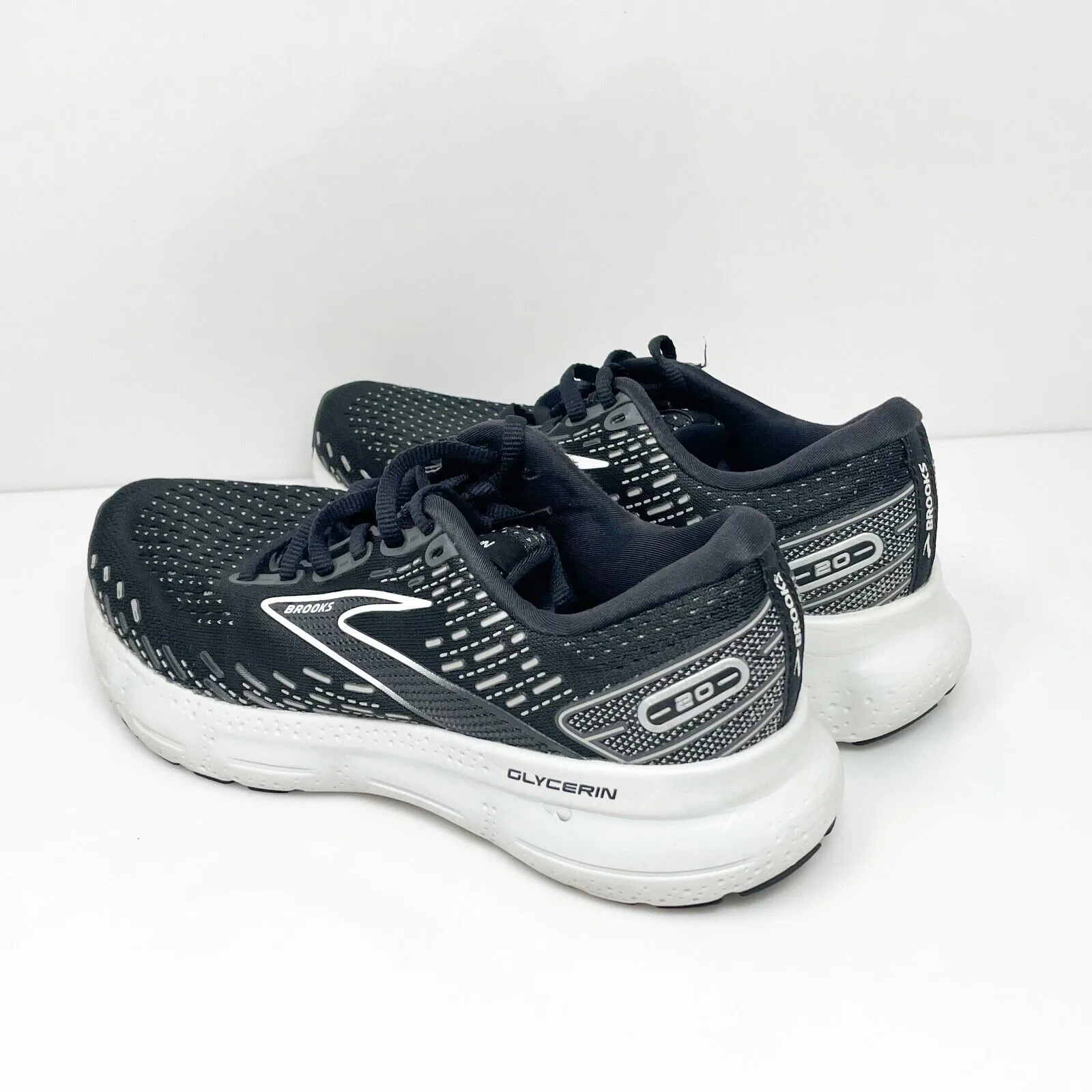 Brooks Womens Glycerin 20 1203691B059 Black Running Shoes Sneakers Size 6.5 B