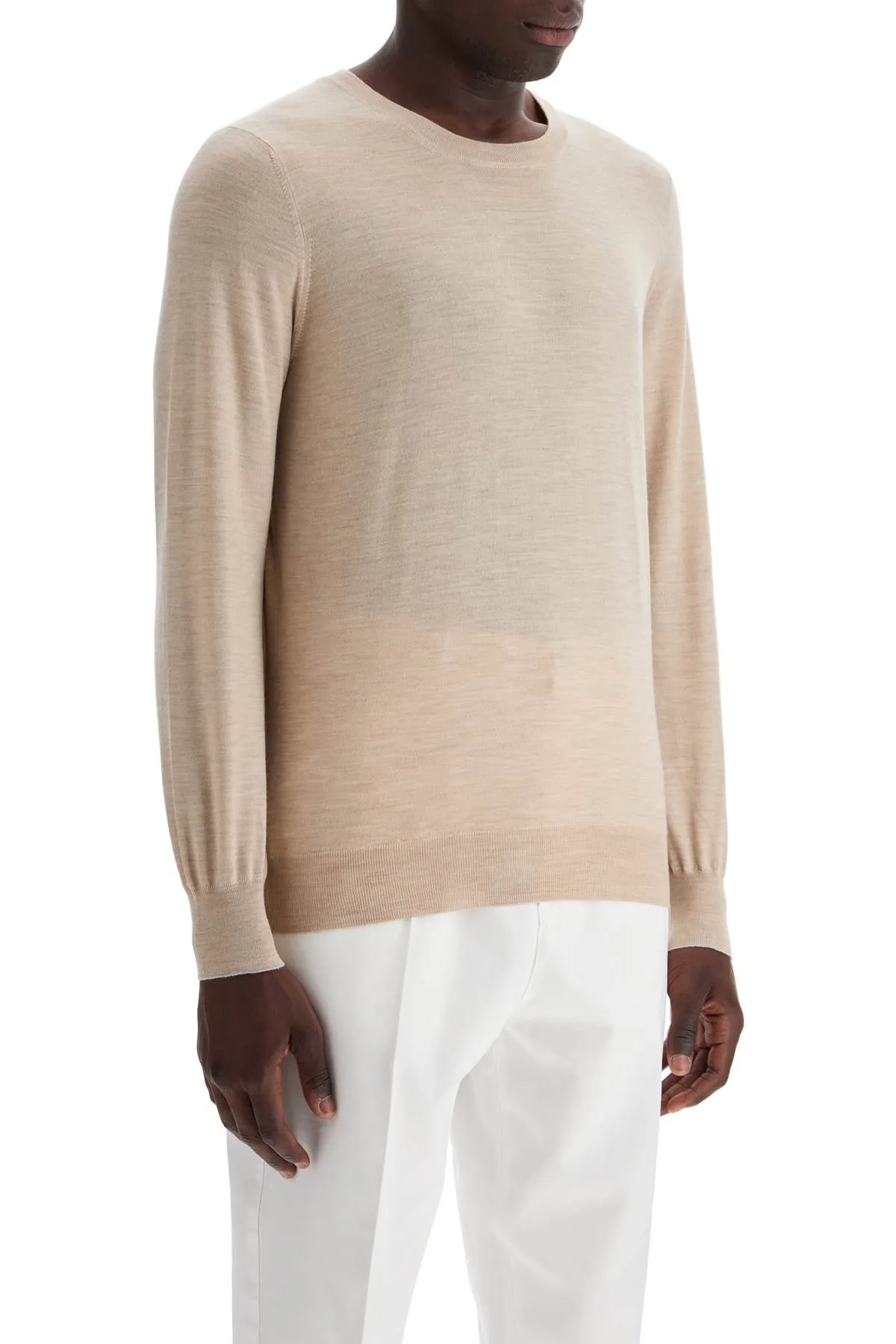 Brunello Cucinelli Fine Wool Cashmere Sweater   Beige