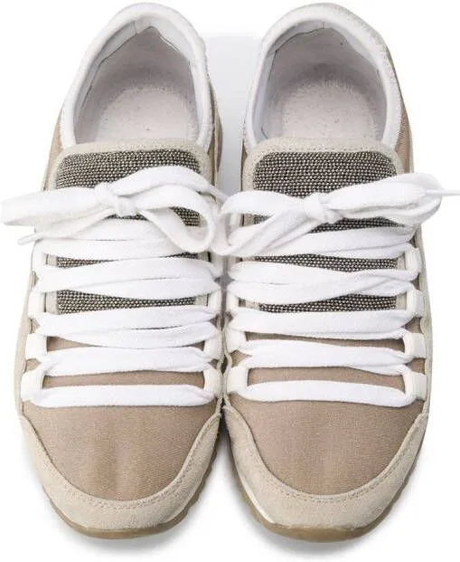 Brunello Cucinelli Kids lace up sneakers Neutrals