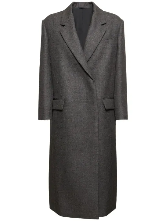 Brunello Cucinelli   Wool single breast midi coat 