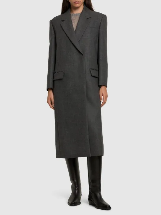 Brunello Cucinelli   Wool single breast midi coat 