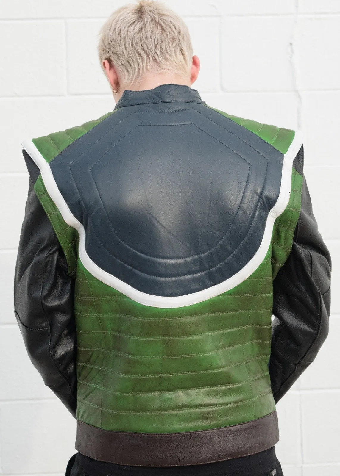 Buy Mens Dragon Ball Z Green Leather Jacket | LucaJackets