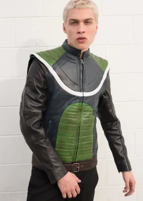 Buy Mens Dragon Ball Z Green Leather Jacket | LucaJackets