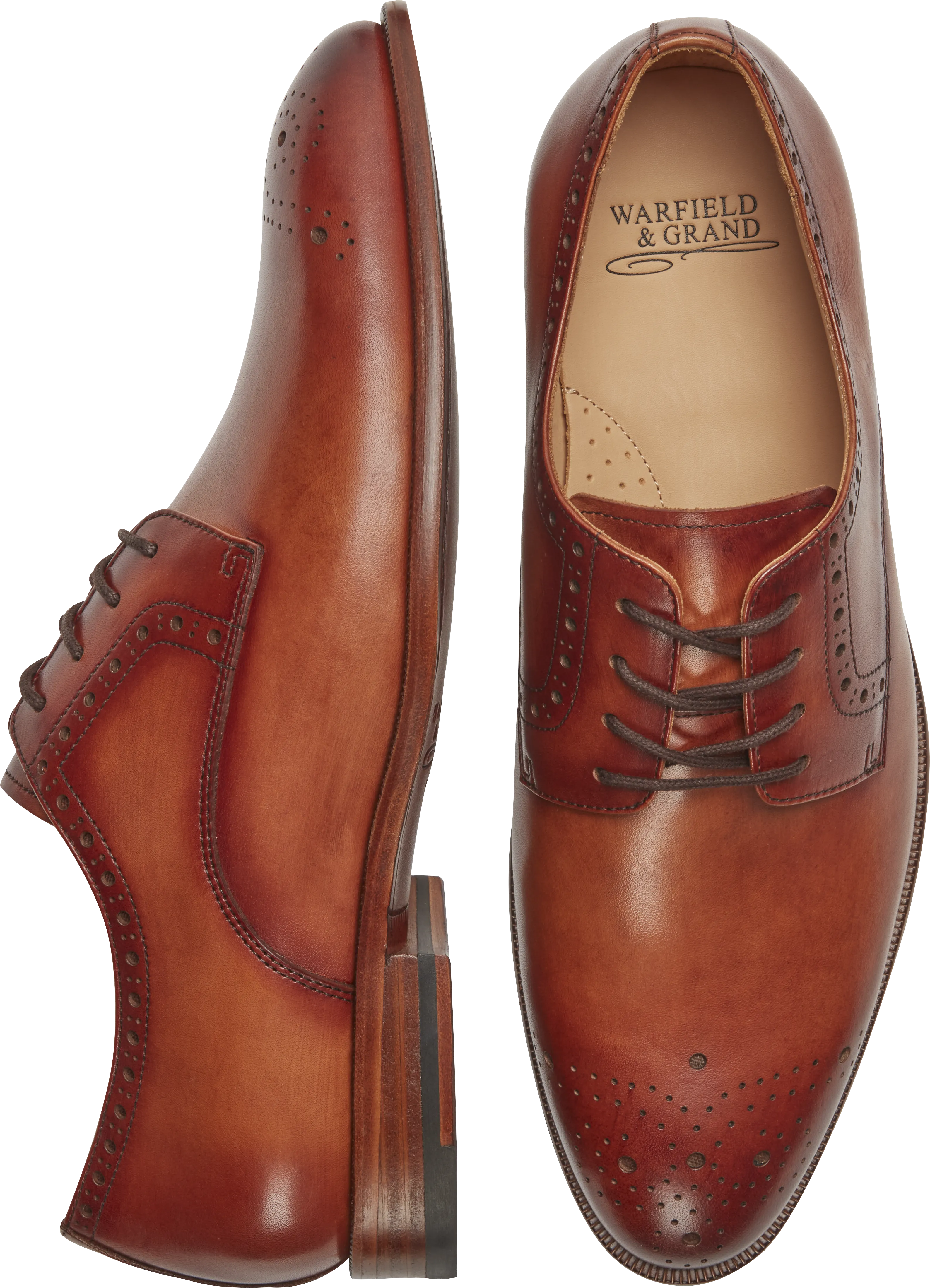 Cassett Medallion Toe Hand Burnished Italian Full Grain Oxfords