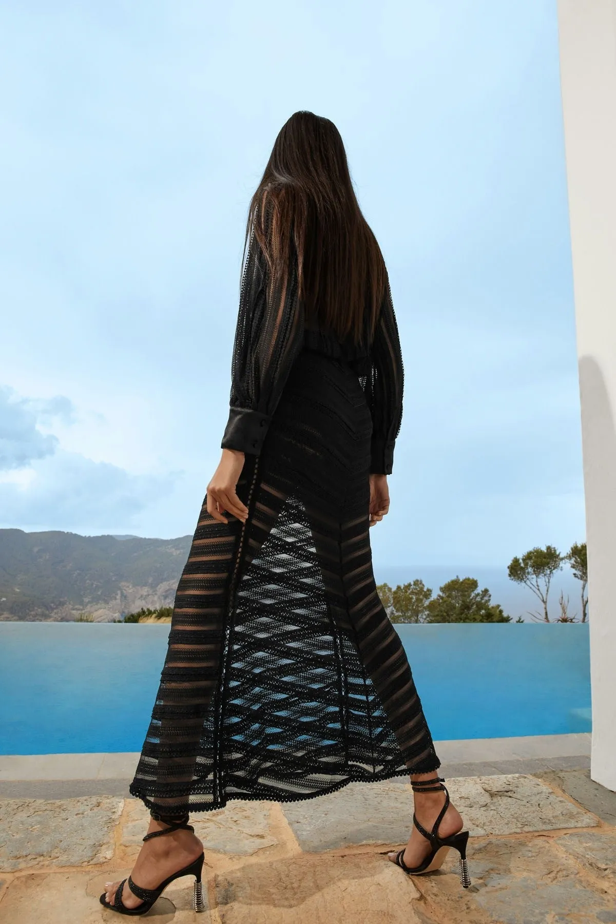 Charo Ruiz - Long Skirt Oumary - Black Shamena