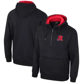 Colosseum Rutgers Scarlet Knights Black Half-Zip Hoodie